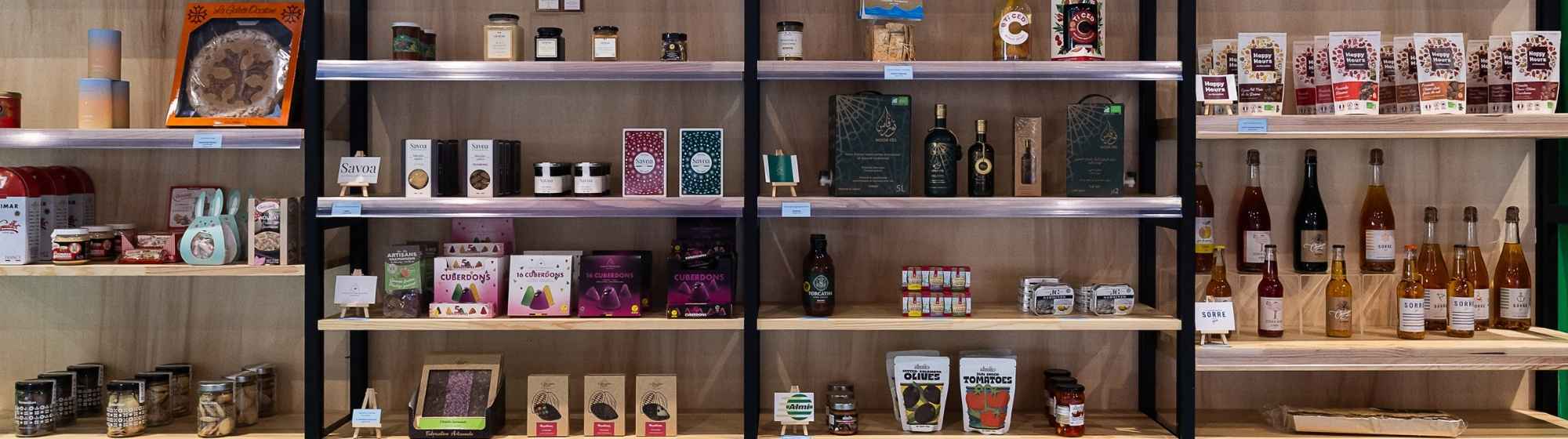 etagere produits epicerie fine