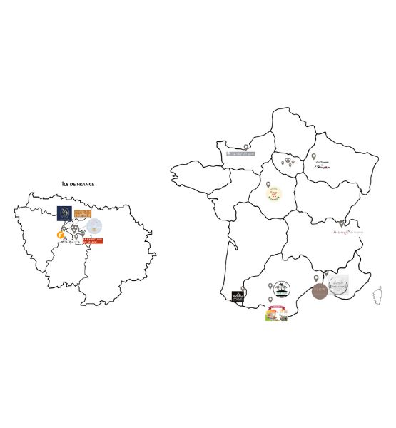 Map of France's best delicatessen finalists 2024