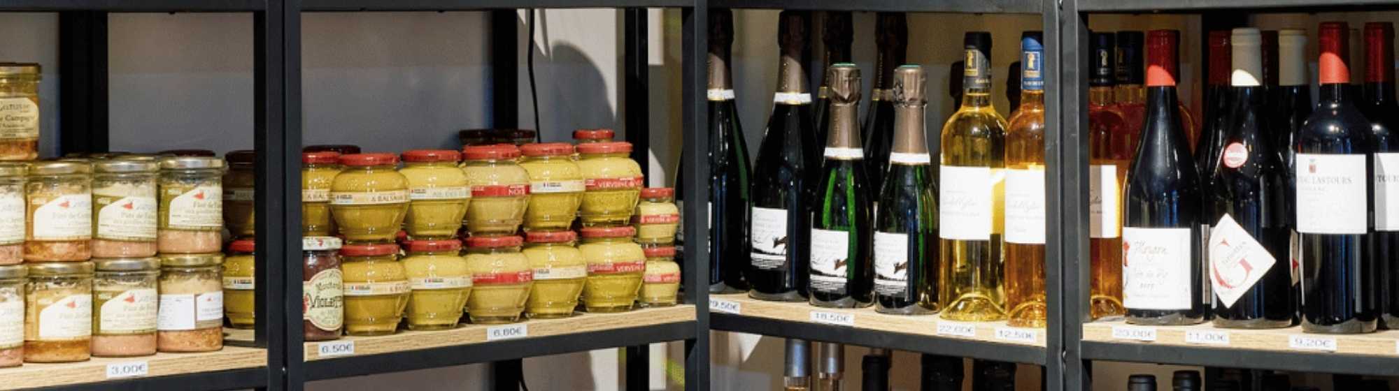 fine food products on shelves