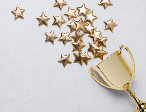trophy stars white background
